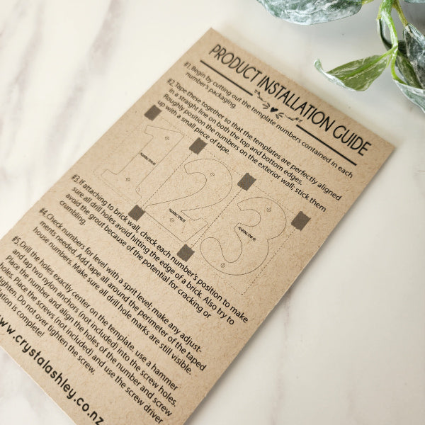 NZ Floral House Number - 2