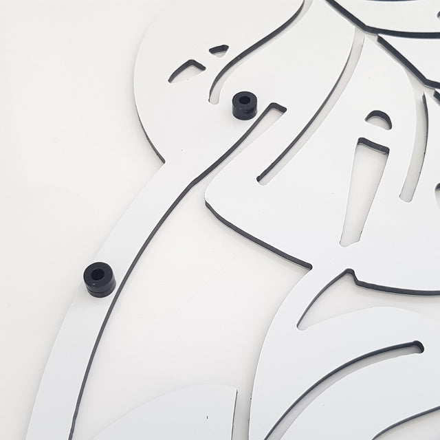 Monstera Deliciosa Wall Art - White