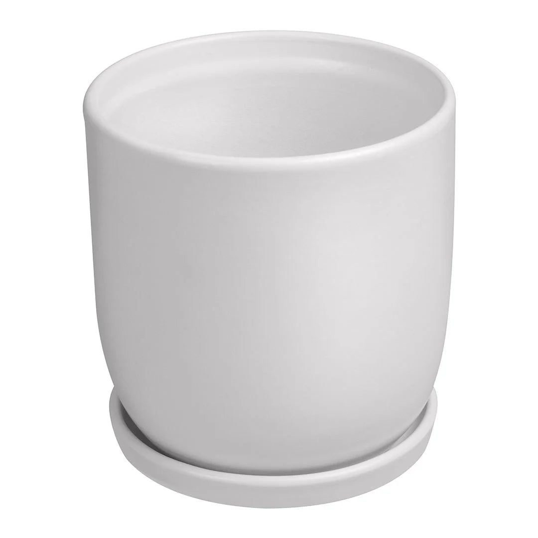Jessica Egg Pot and Saucer - White
