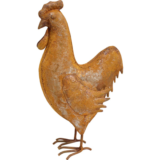Sculpture Rooster - Rust