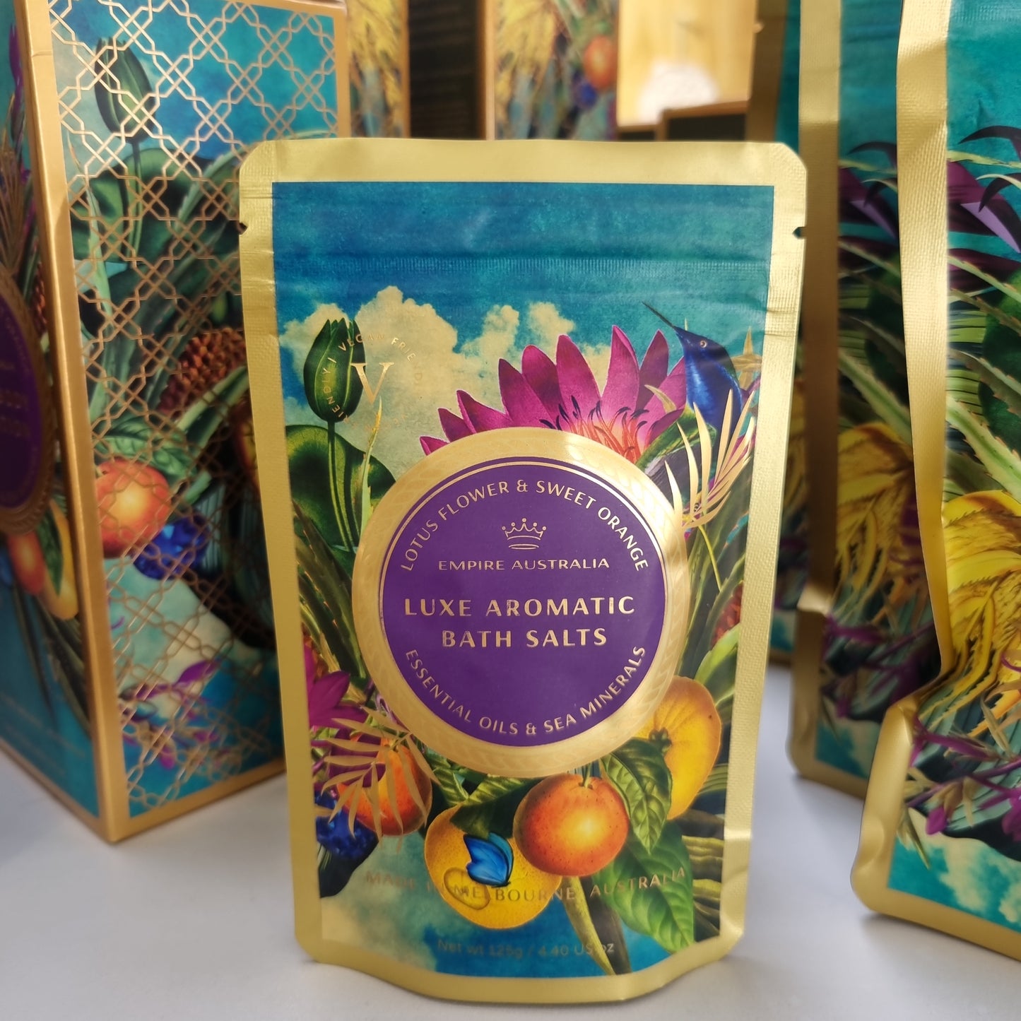 Sapphire Coast - Lotus Flower & Sweet Orange Bath Salts 125gm