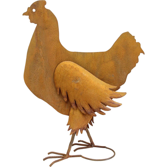 Free Standing Rust Hen
