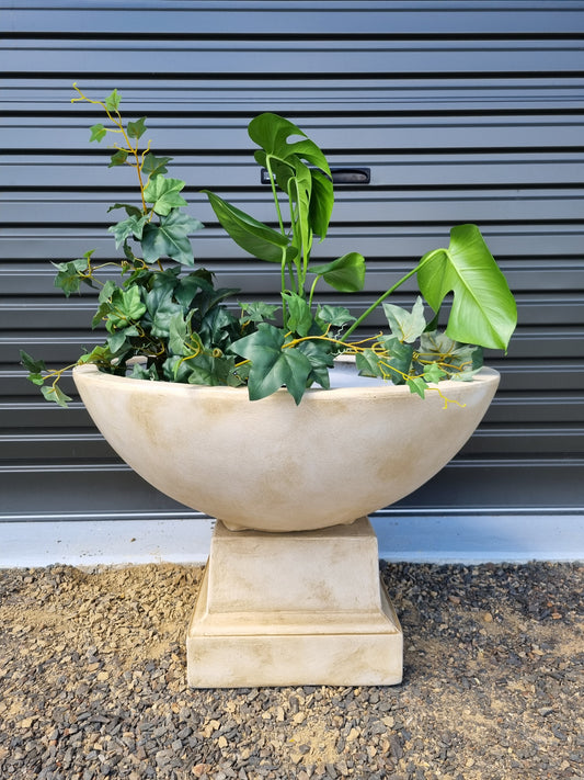 Adva Pedestal and Bowl - Sandstone