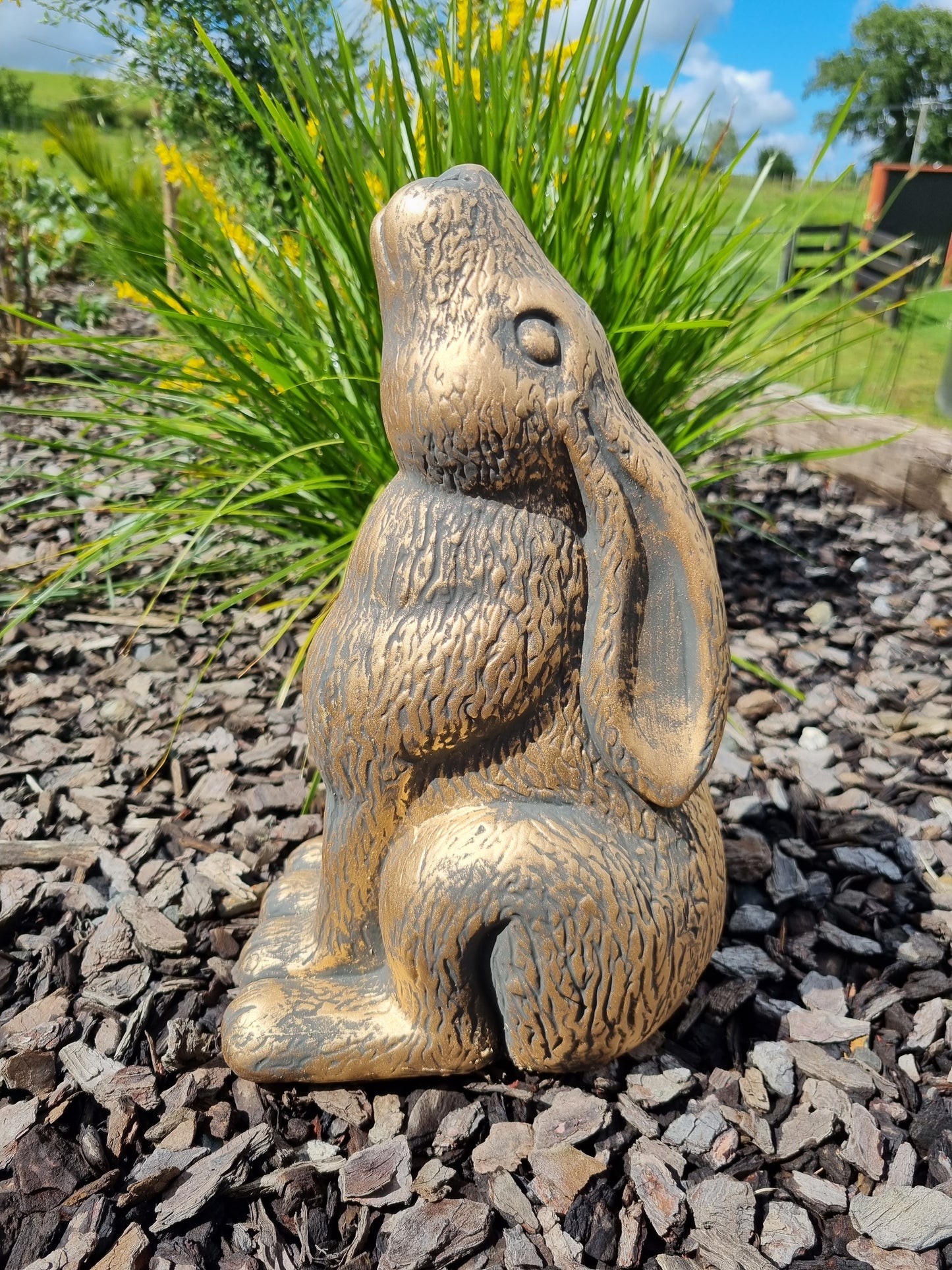 Moon Gazing Hare - Outdoor Bronze