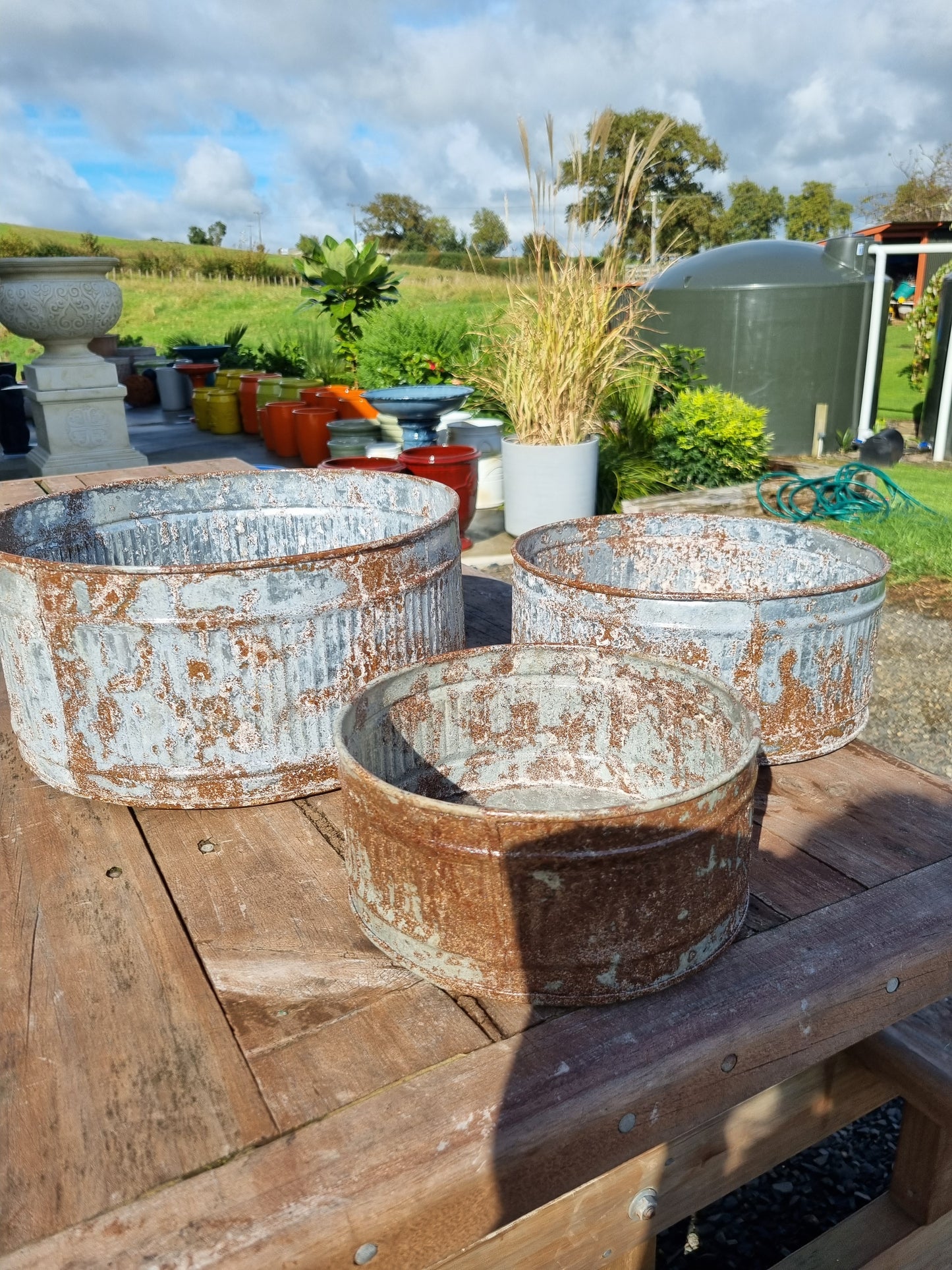 Vintage Zinc Trays / Planters