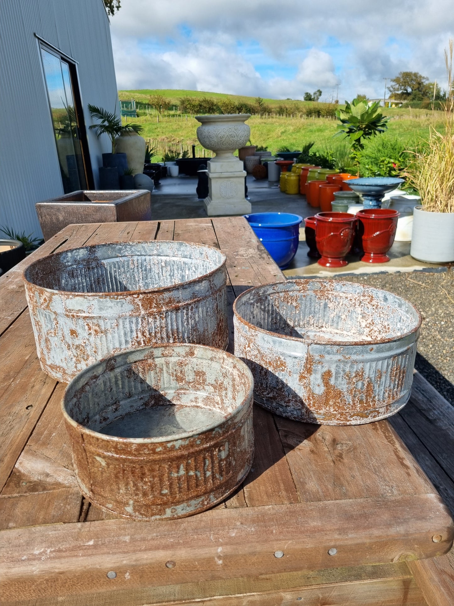 Vintage Zinc Trays / Planters