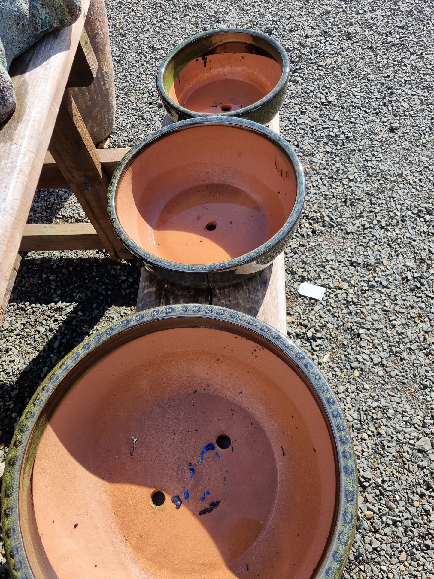 Deep Green Planter Bowls