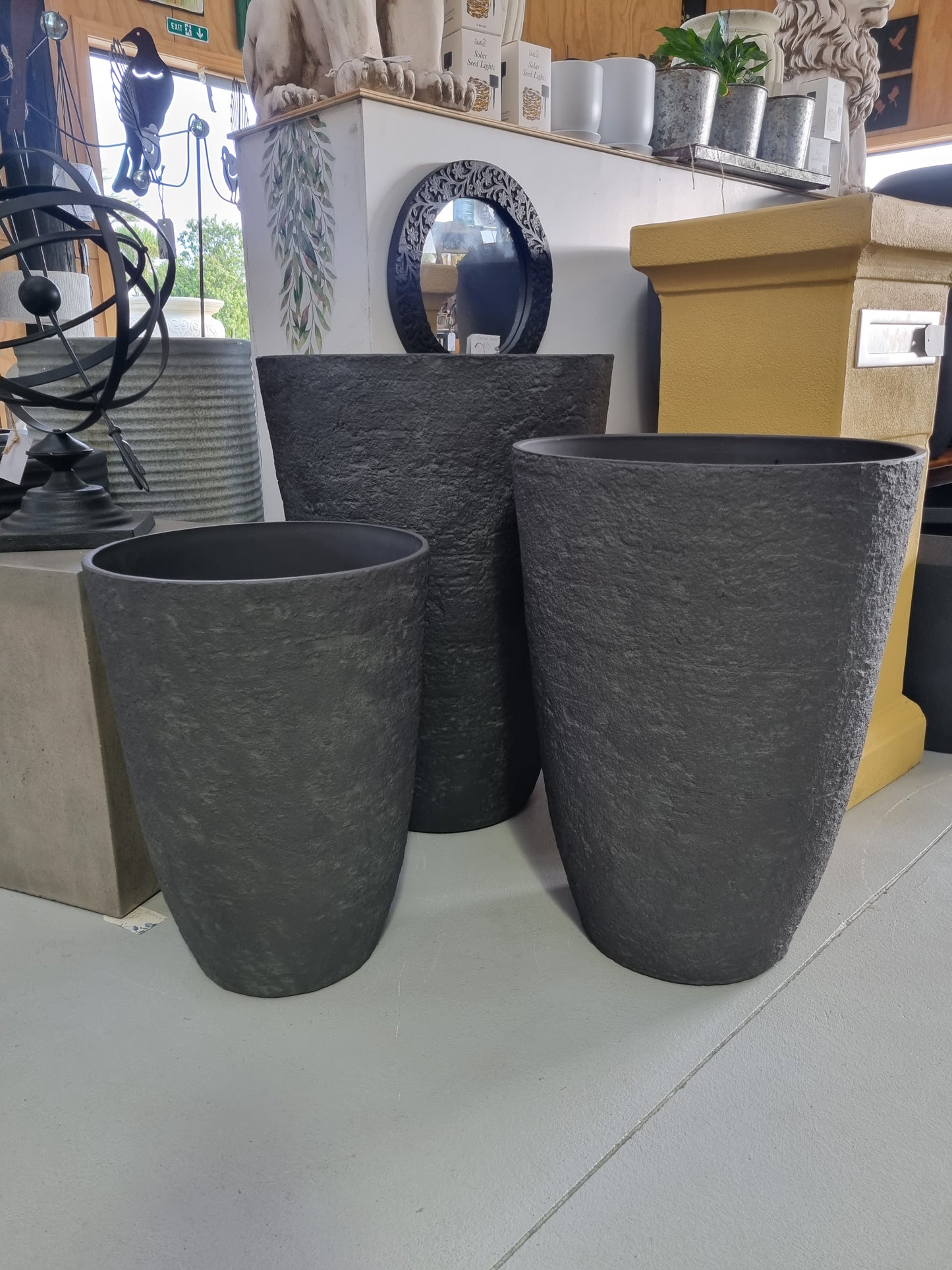 Athena Stone Lite Planters  - Ash Stone