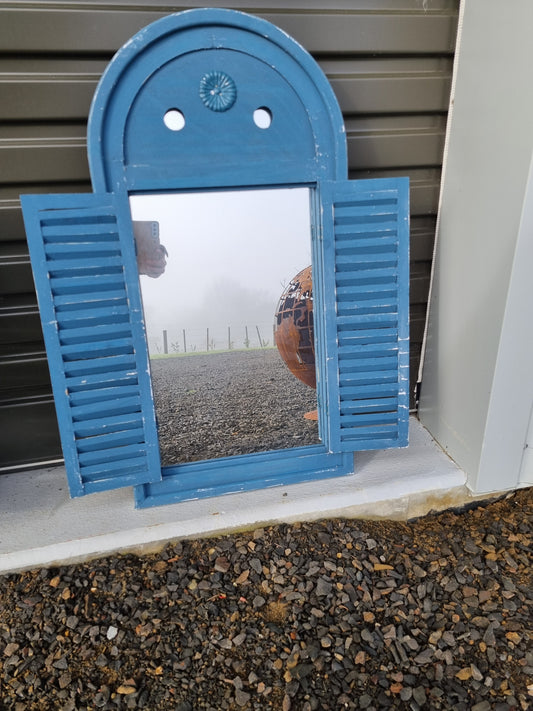 SUPERDEAL - Garden Mirror - Blue