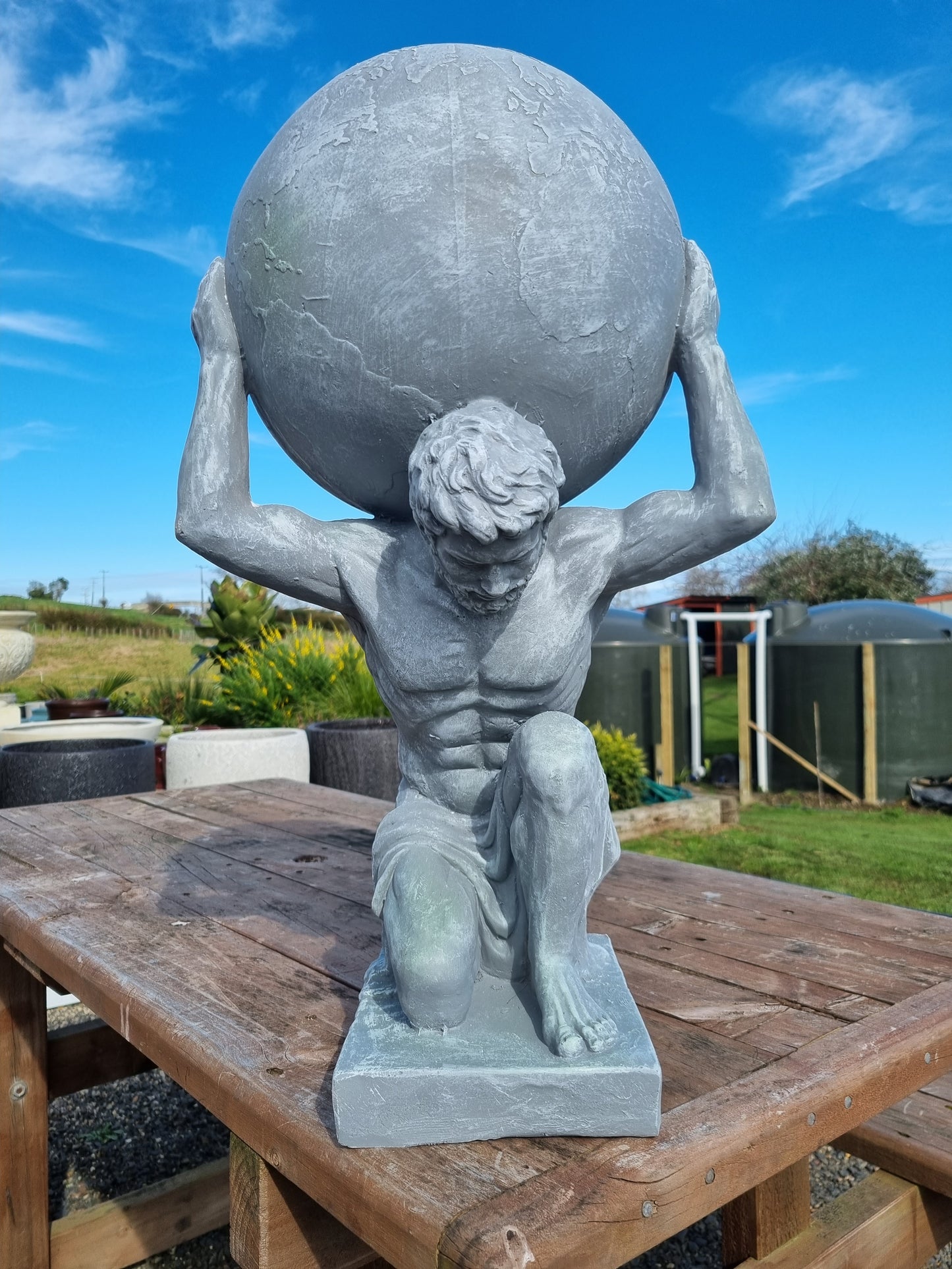 Atlas Holding the World Statue