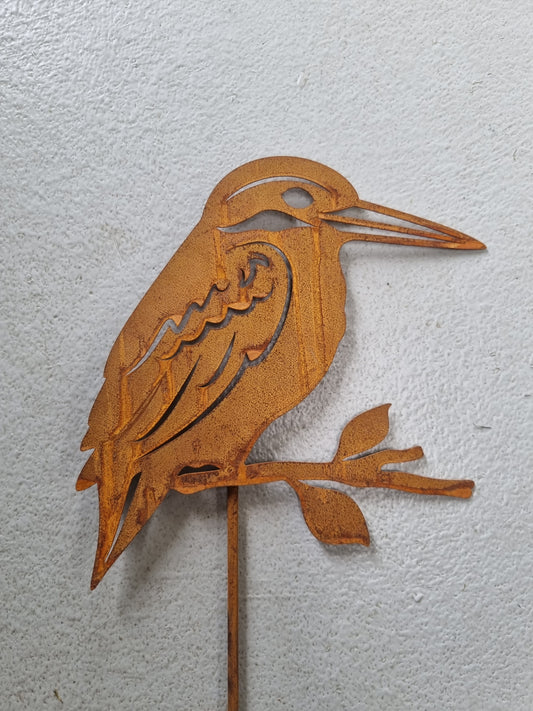 Rustic Kingfisher Garden Stake