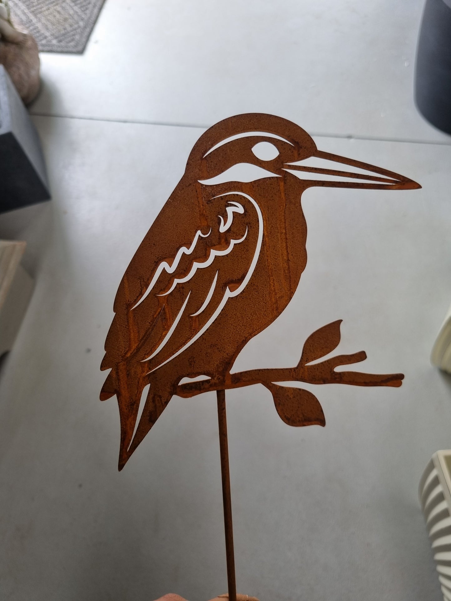 Rustic Kingfisher Garden Stake