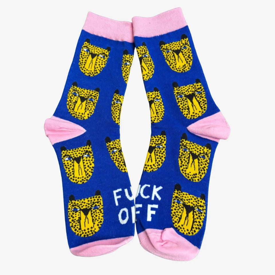 Studio Soph Socks - Cheetah F**k Off