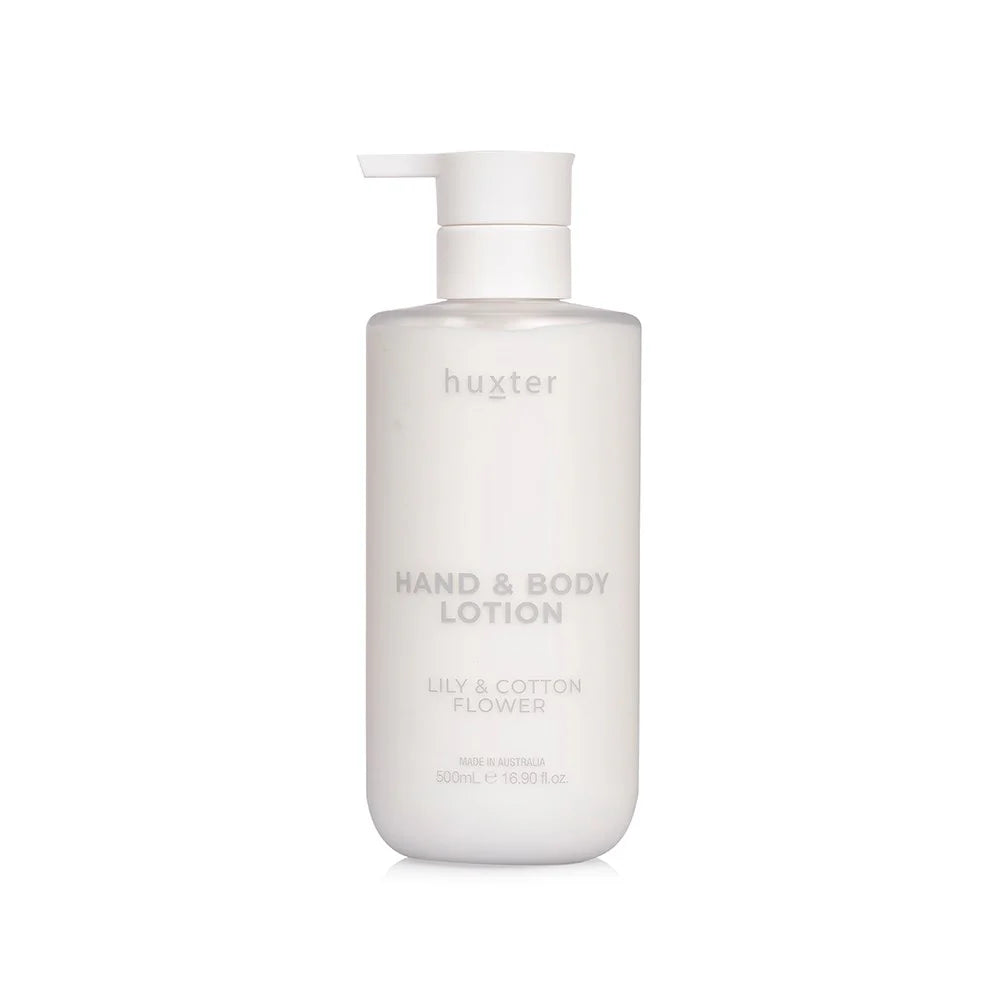 Huxter Hand & Body Lotion - Lily & Cotton Flower 500mls