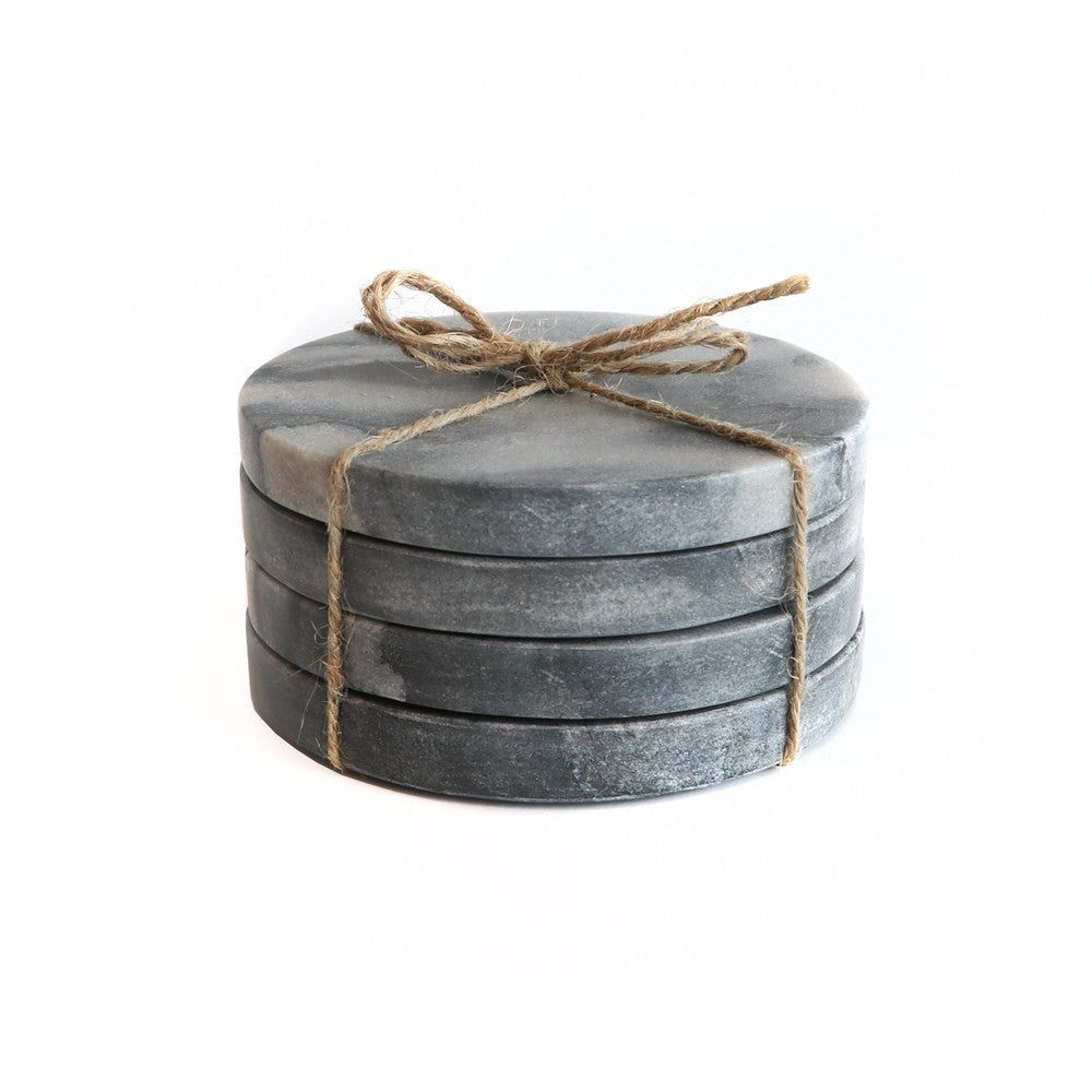 Grey Marble Coasters - Set of 4