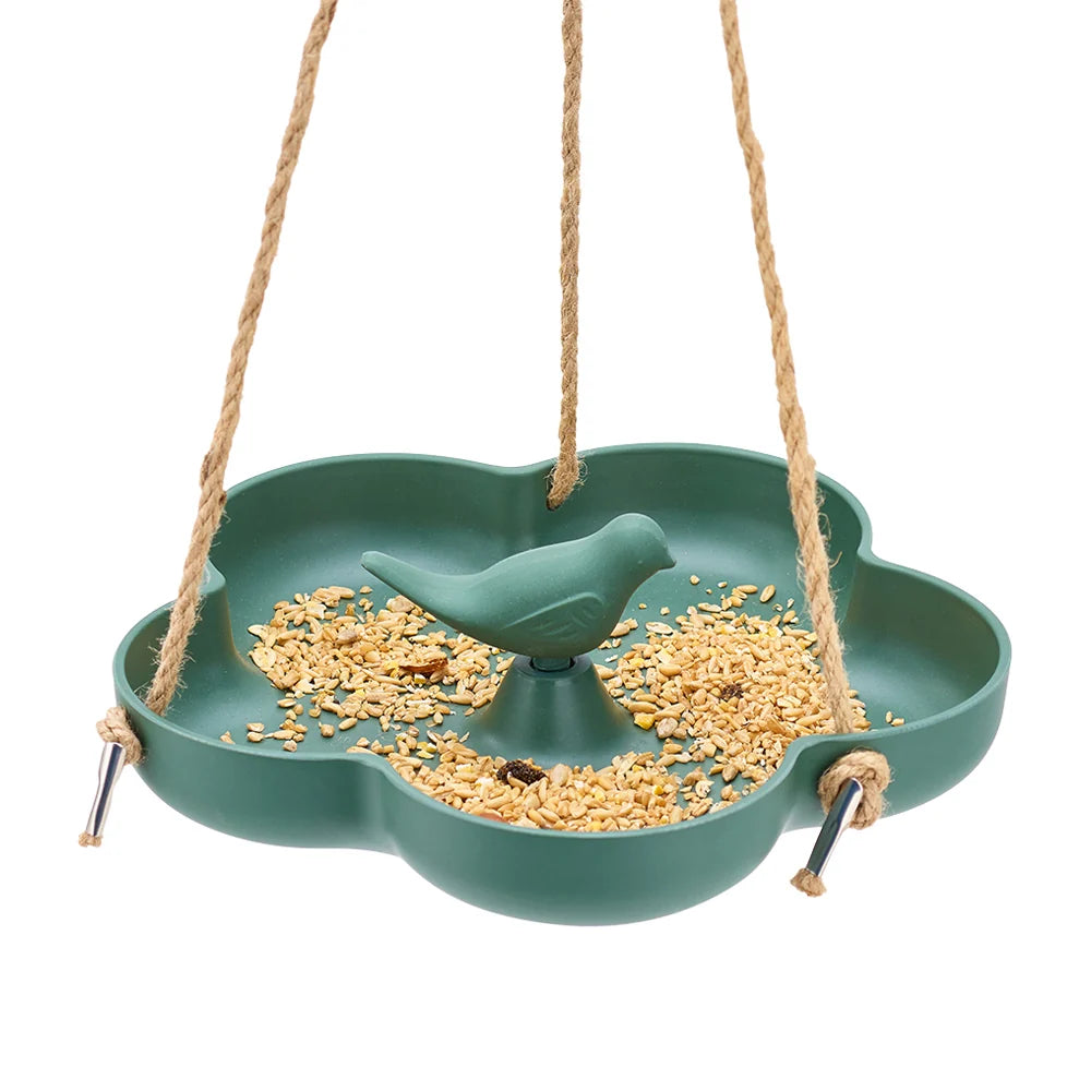Bamboo Bird Feeder - Large Green