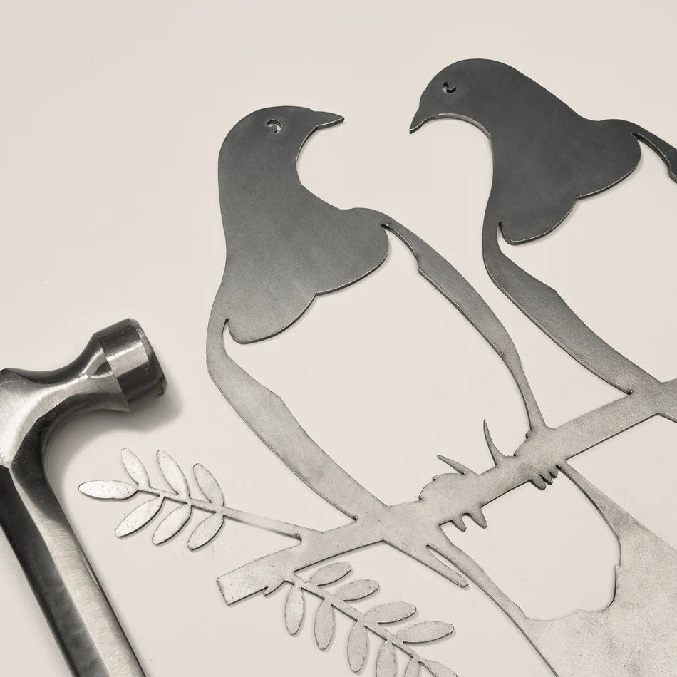 Metal Bird - Kereru Pair