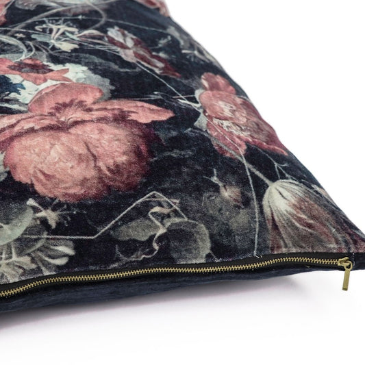 Luxury Sari Bloom Cushion - Moody Bloom