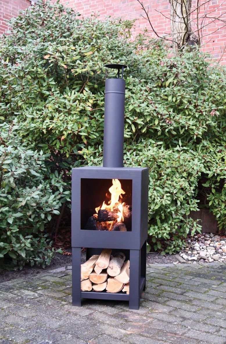 SUPERDEAL - Corten Steel Terrace Fire Black