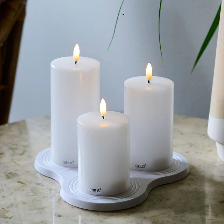 Sirius Sillie Rechargeable Candles & Charge Plate - Set of 3