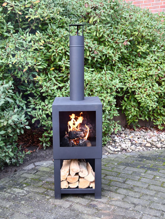 SUPERDEAL - Corten Steel Terrace Fire Black