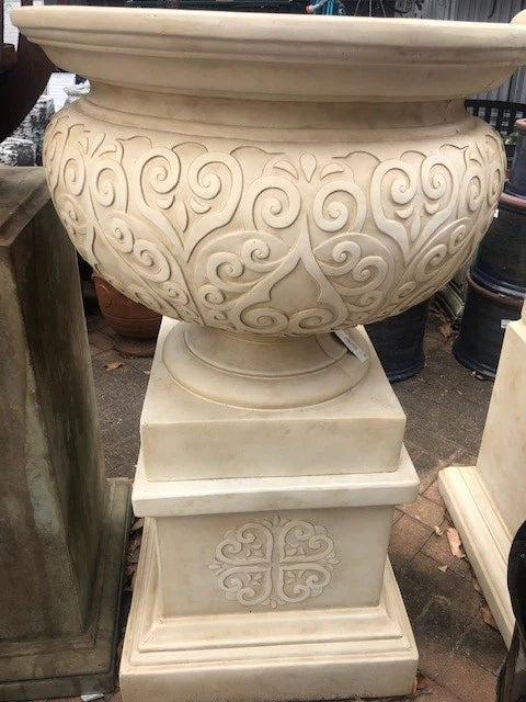 Renaissance Urn and Pedestal - Sandstone