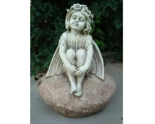 Garden Statue - Fairy on Stone