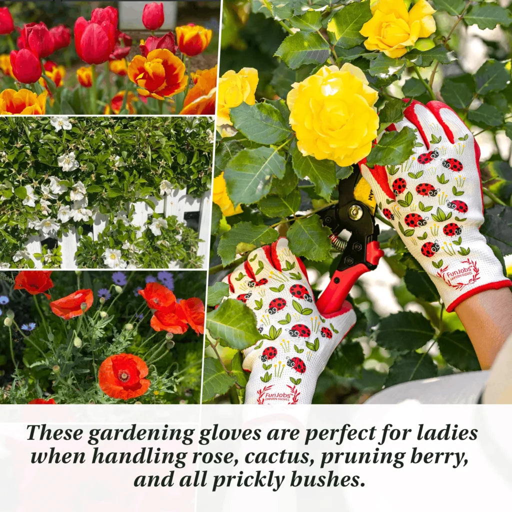 FunJobs - Gardening Gloves Lady Bugs