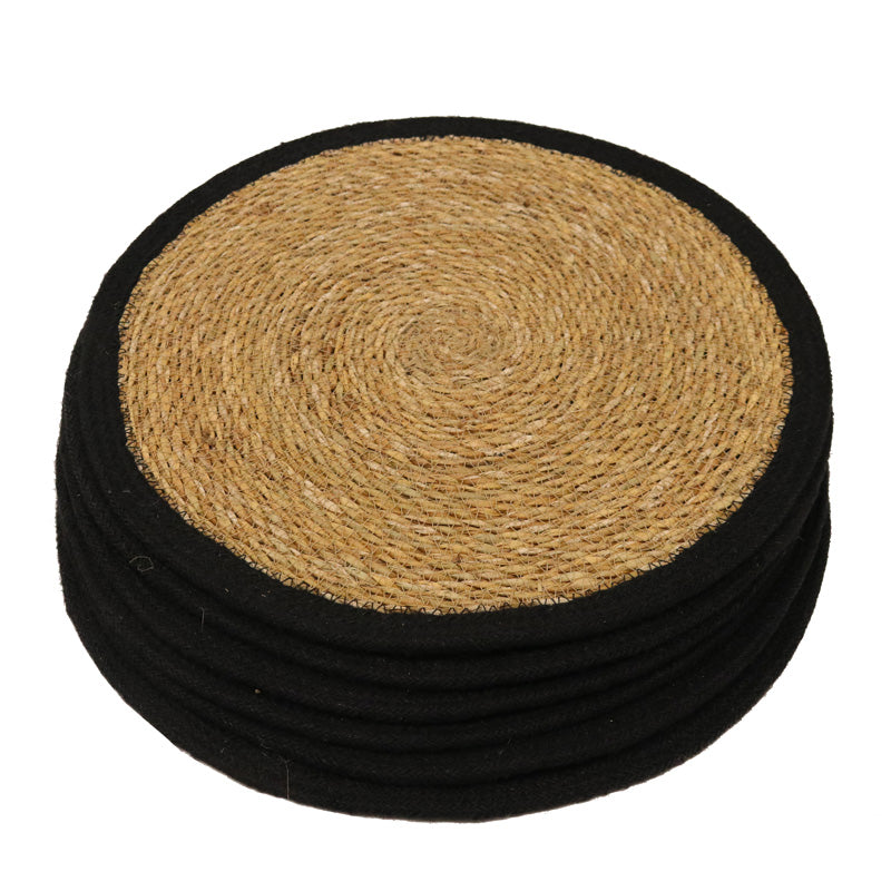 Black Seagrass Placemat / Pot Mat