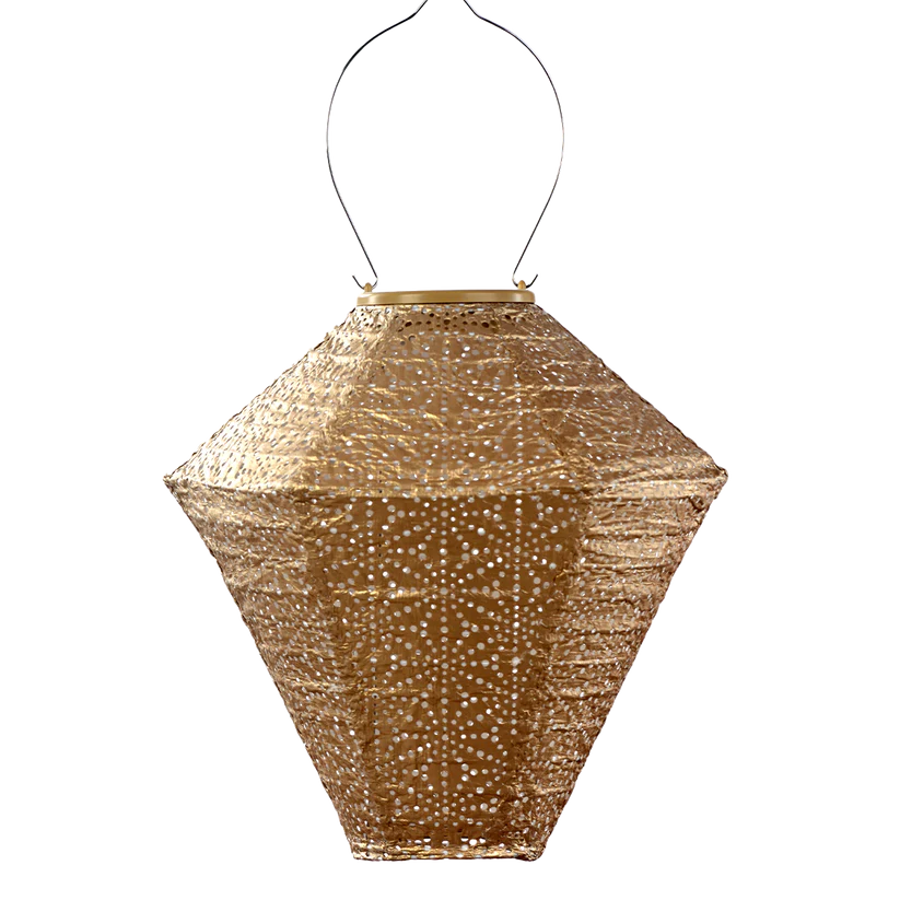 Lumiz Solar Lantern - Diamond 28cm (2 colours Purple and Gold)