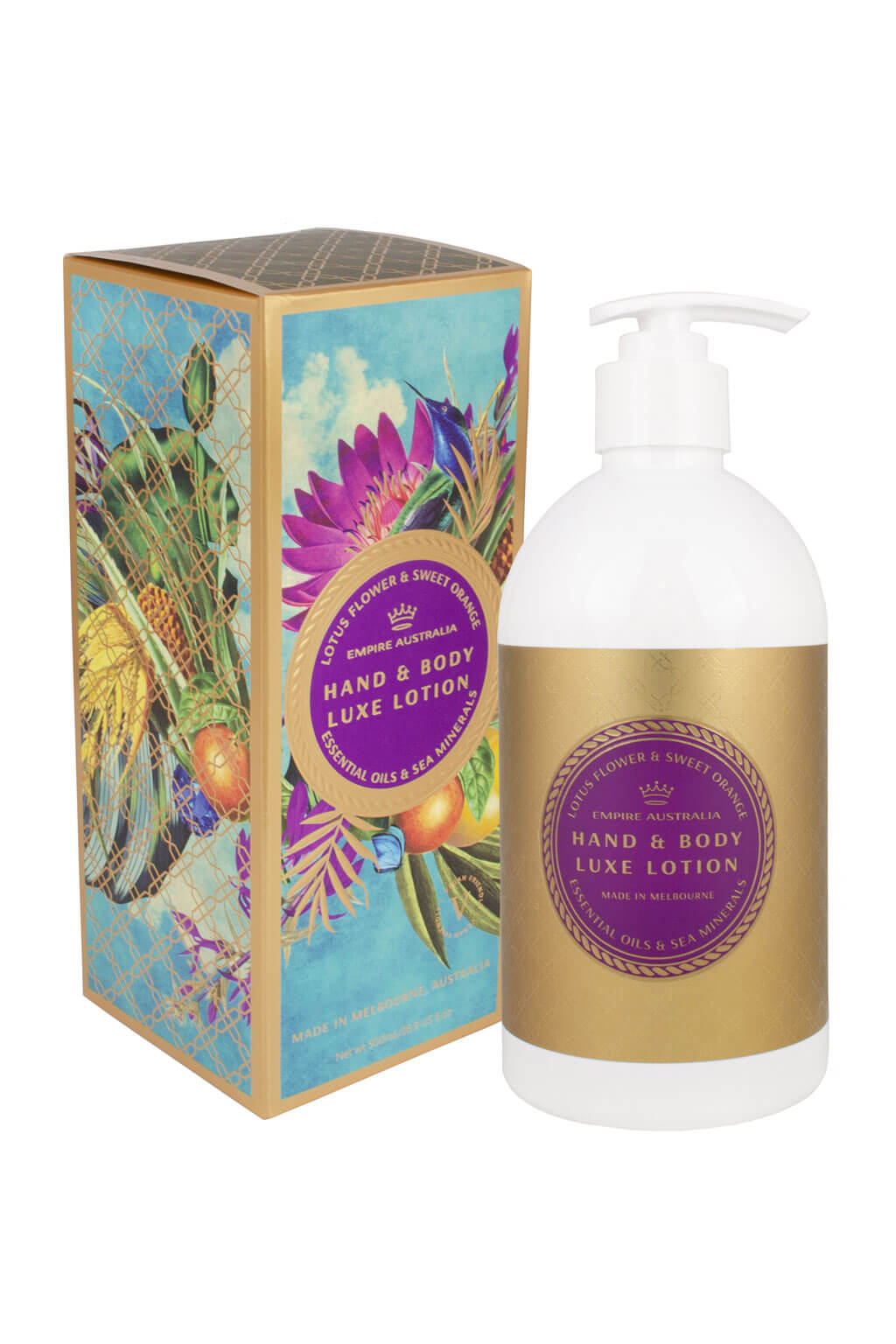 Sapphire Coast - Lotus Flower & Sweet Orange Hand & Body Lotion 500ml