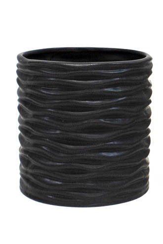 Wave Ceramic Planter - Black