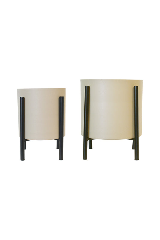 Malik Planters - Beige and Black