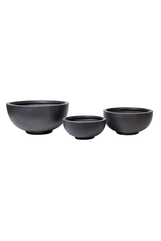 Anthracite Round Planters