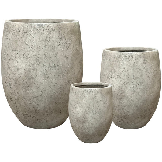 Stone Tall Pots - Beige