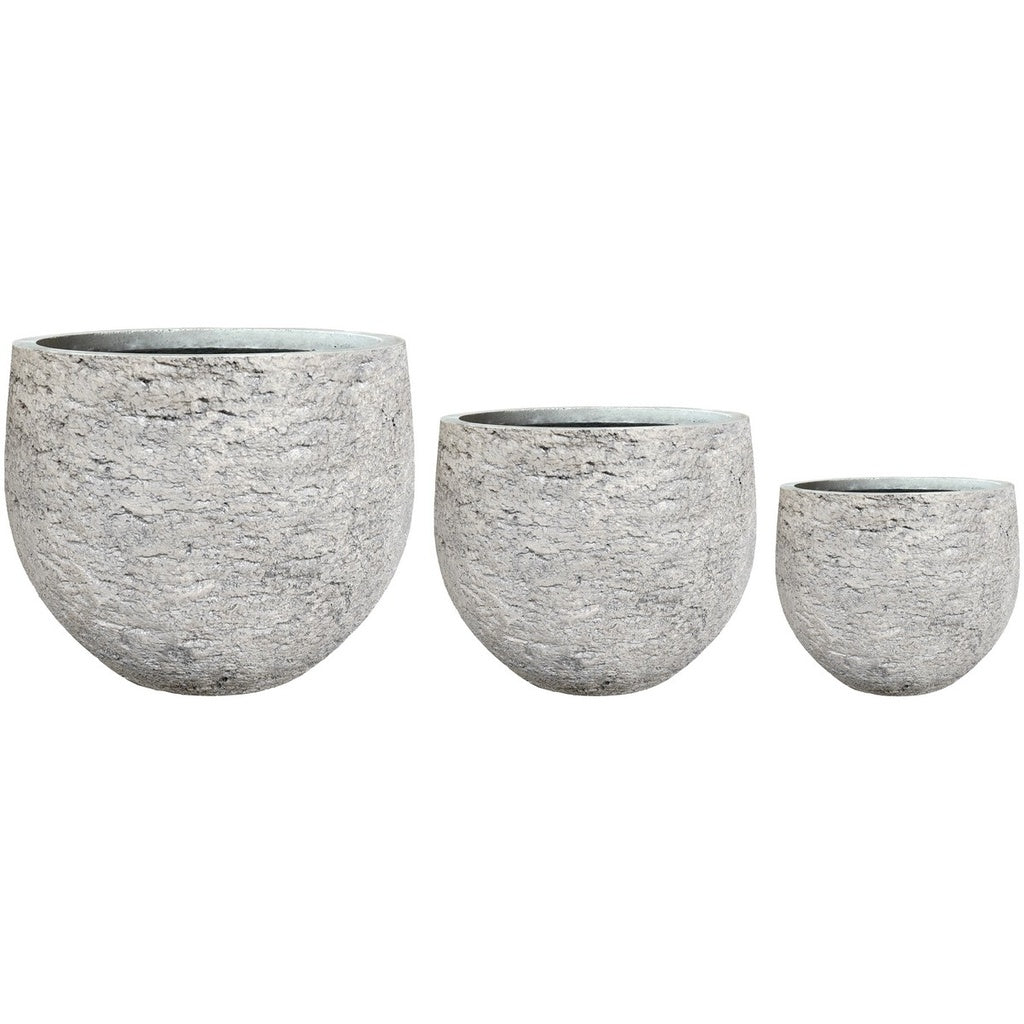 Stone Egg Pots - Grey