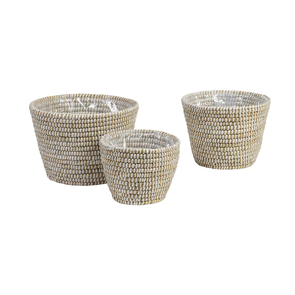 Kans Grass Round Planters