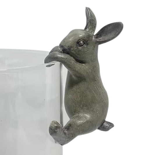 Rabbit Pot Ornament - Grey