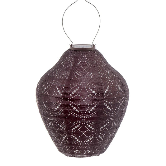 Lumiz Solar Lantern - Jar 30cm Plum Mandela