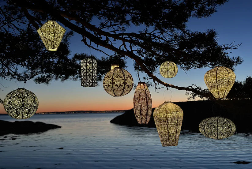 Lumiz Solar Lantern - Diamond 28cm (2 colours Purple and Gold)