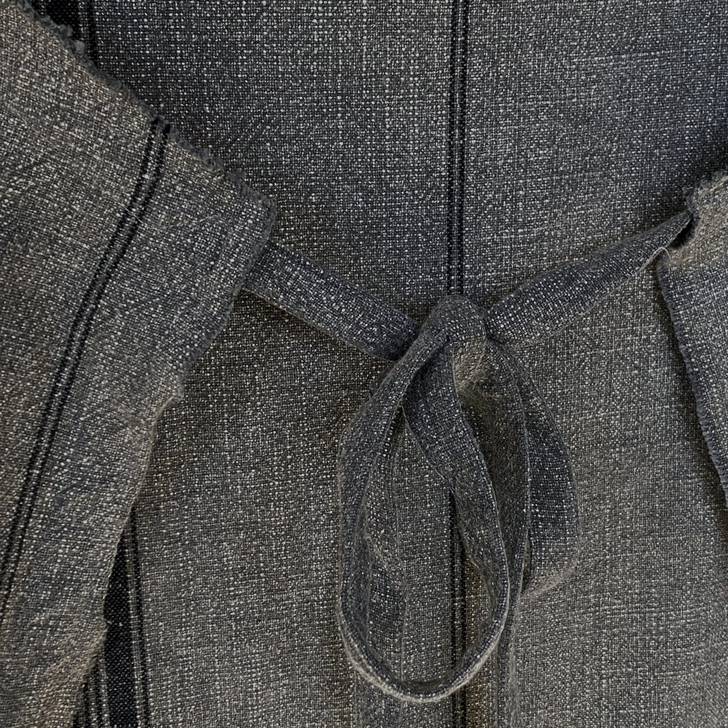 Madam Stoltz Striped Apron - Dark Grey