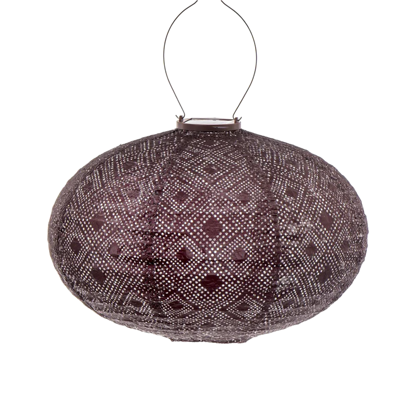 Lumiz Solar Lantern - Oval 40cm Plum Mosaic