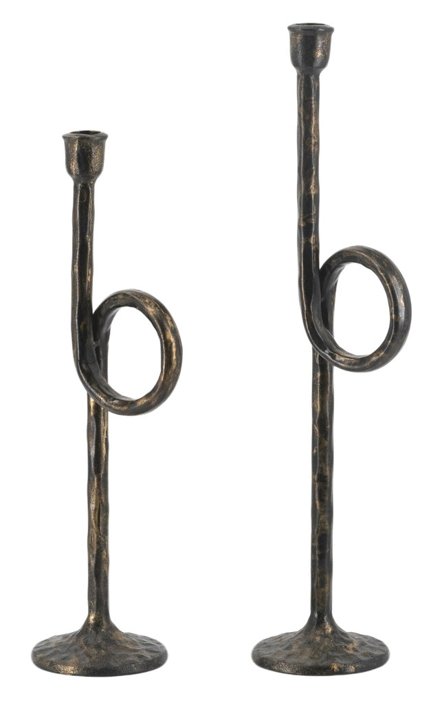 Iron Twist Candle Holders