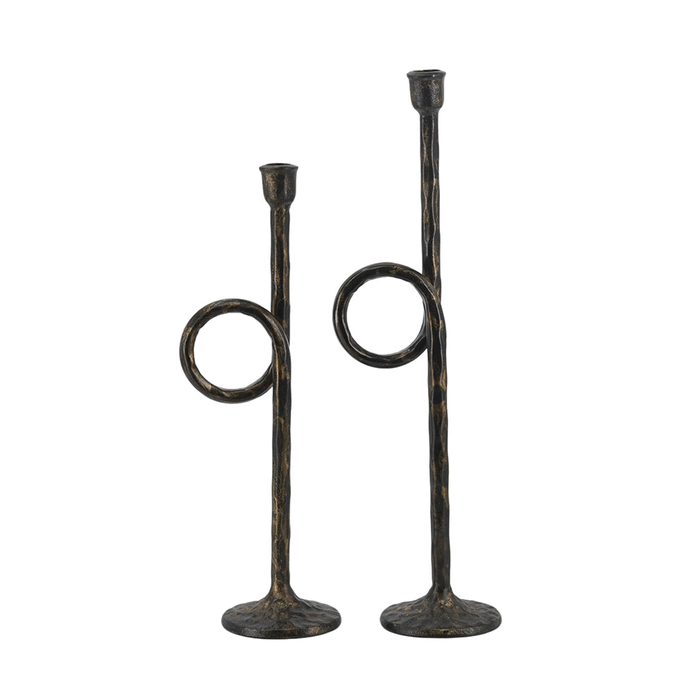 Iron Twist Candle Holders
