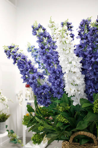 Faux Delphinium Spray Dark Blue/Purple