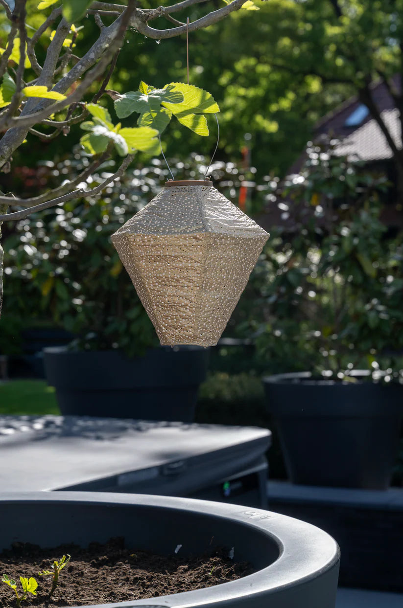 Lumiz Solar Lantern - Diamond 28cm (2 colours Purple and Gold)