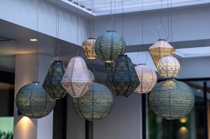 Lumiz Solar Lantern - Can 30cm (2 colours Green and Taupe)