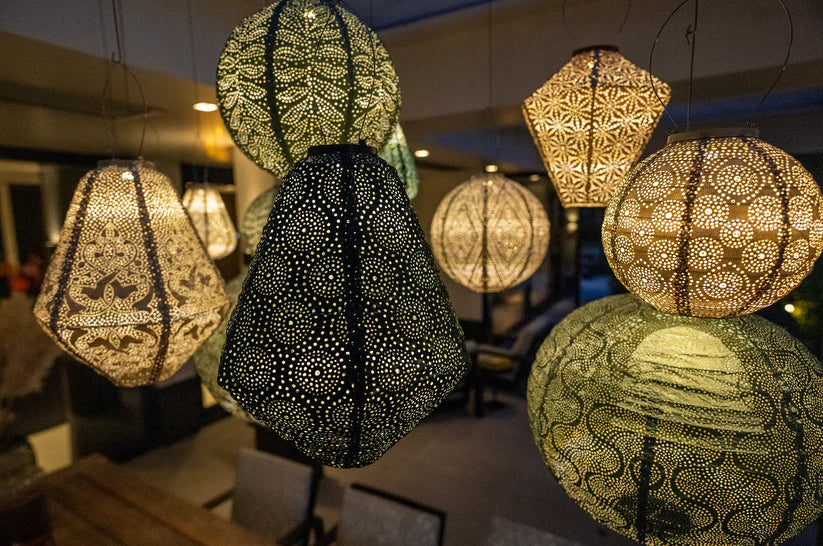 Lumiz Solar Lantern - Can 30cm (2 colours Green and Taupe)