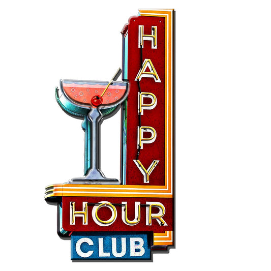 Happy Hour Club -  Metal Wall Art