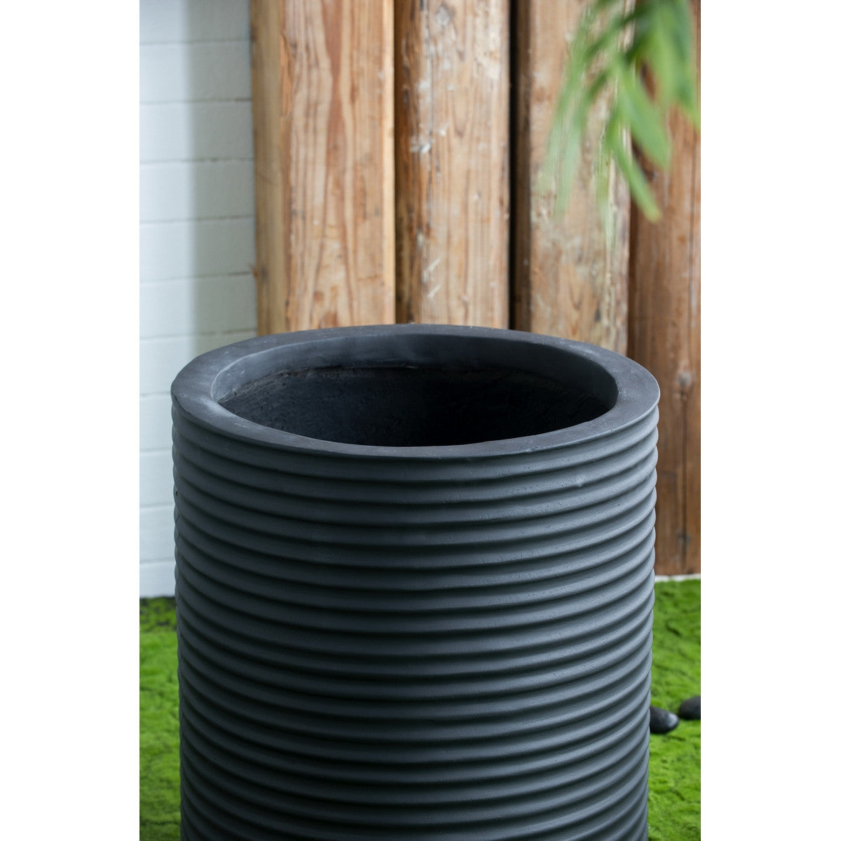 Rustic Black Planter - 55cm High